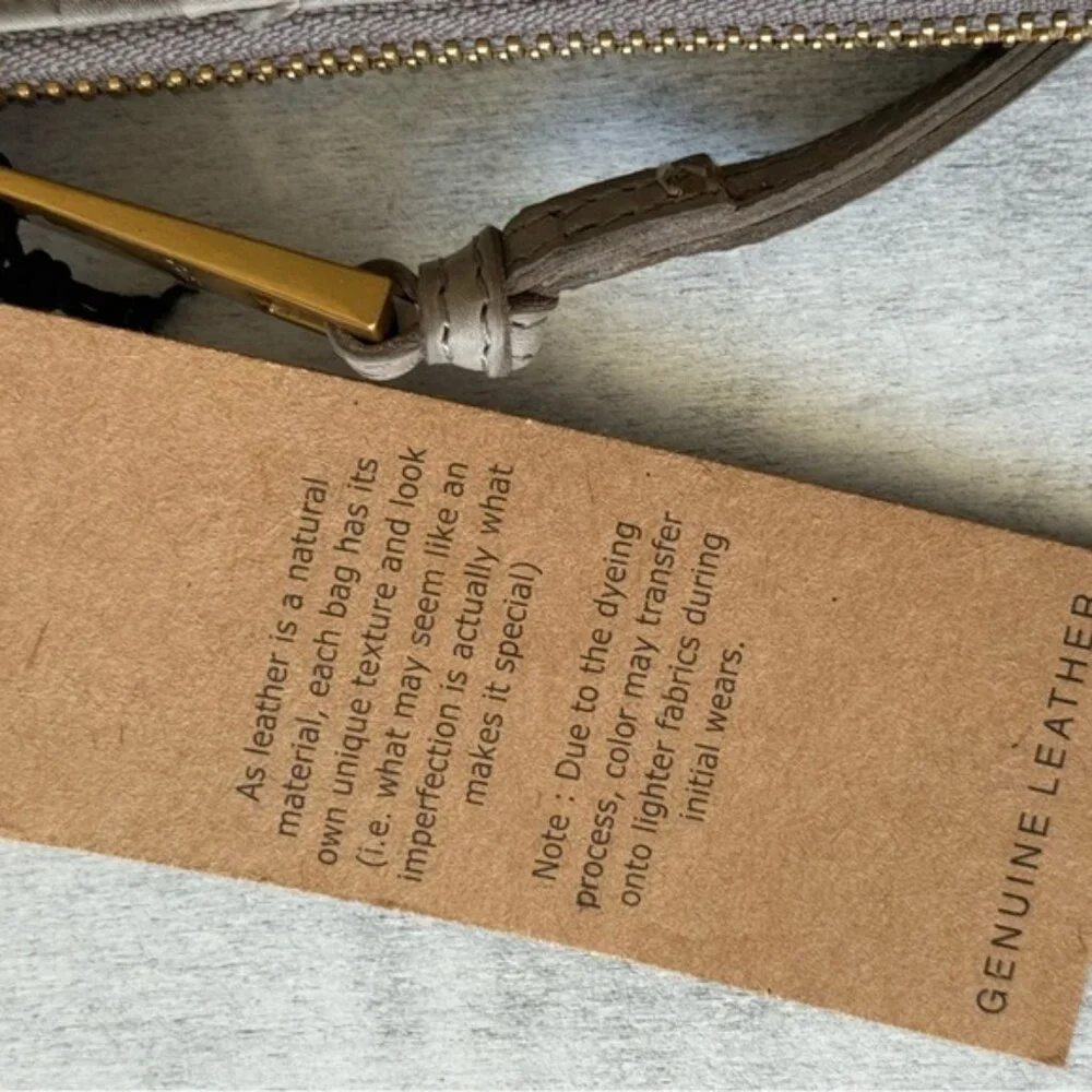 Margot Grey slim leather Card case wallet wristlet